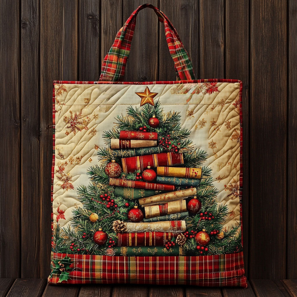 Winter Read Book WN1711080CL Quilted Tote Bag