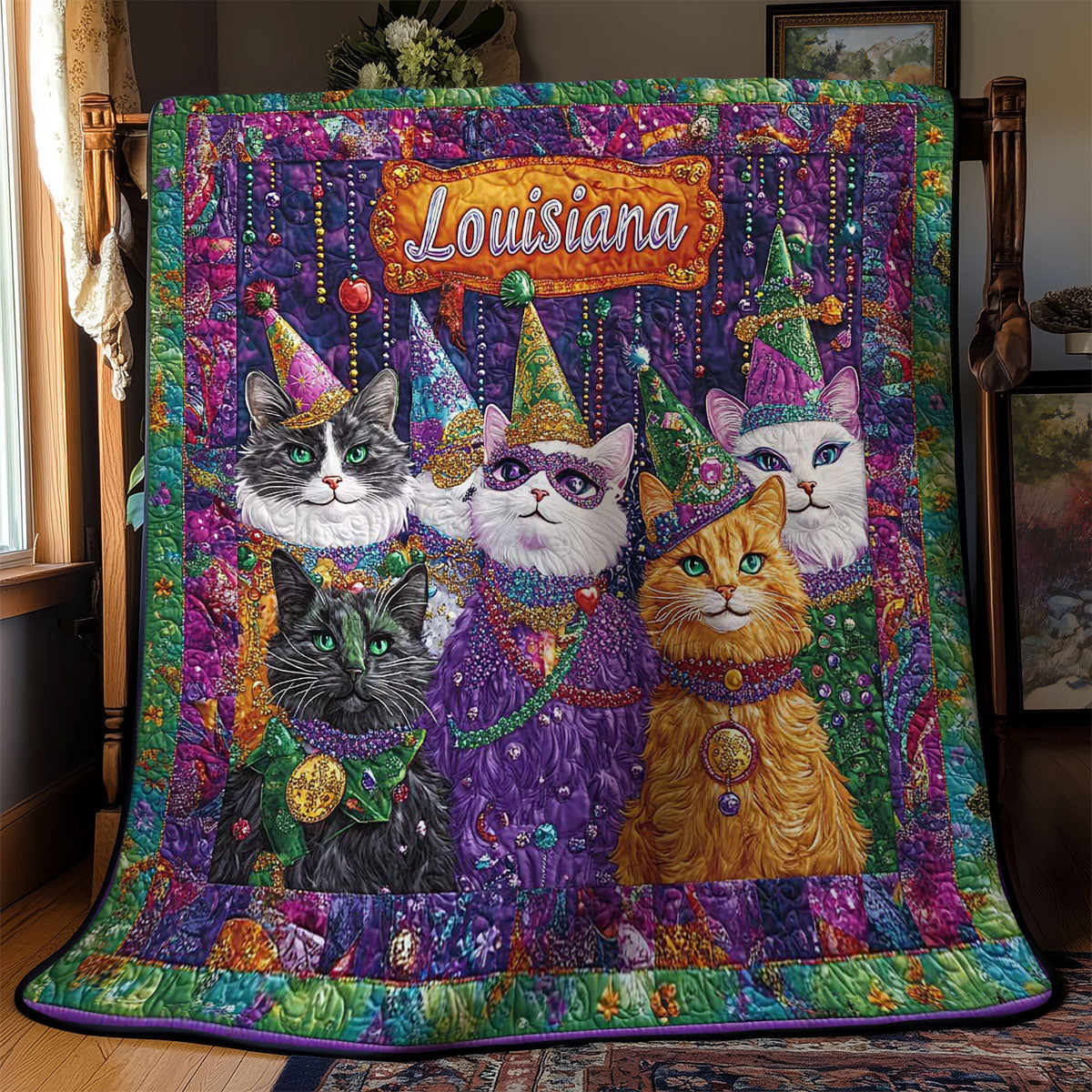 Festive Cat WN1403068CL Quilt
