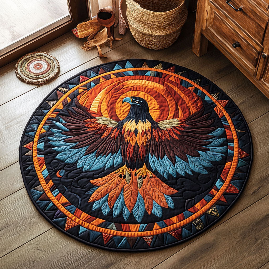 Thunderbird Portrait WY2304048CL Quilted Round Mat