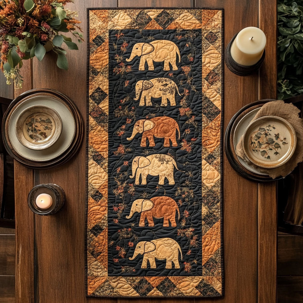 Elephant CW2805532CL Quilted Table Runner