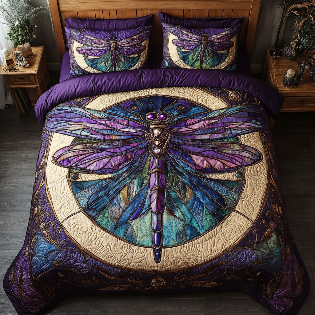 Mystic Purple Dragonfly WY2502048CL Duvet Cover Set