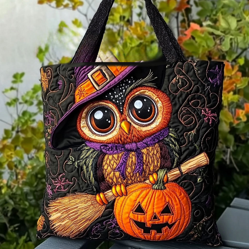 Owl Shadow Flight WN0310049CL Quilted Tote Bag