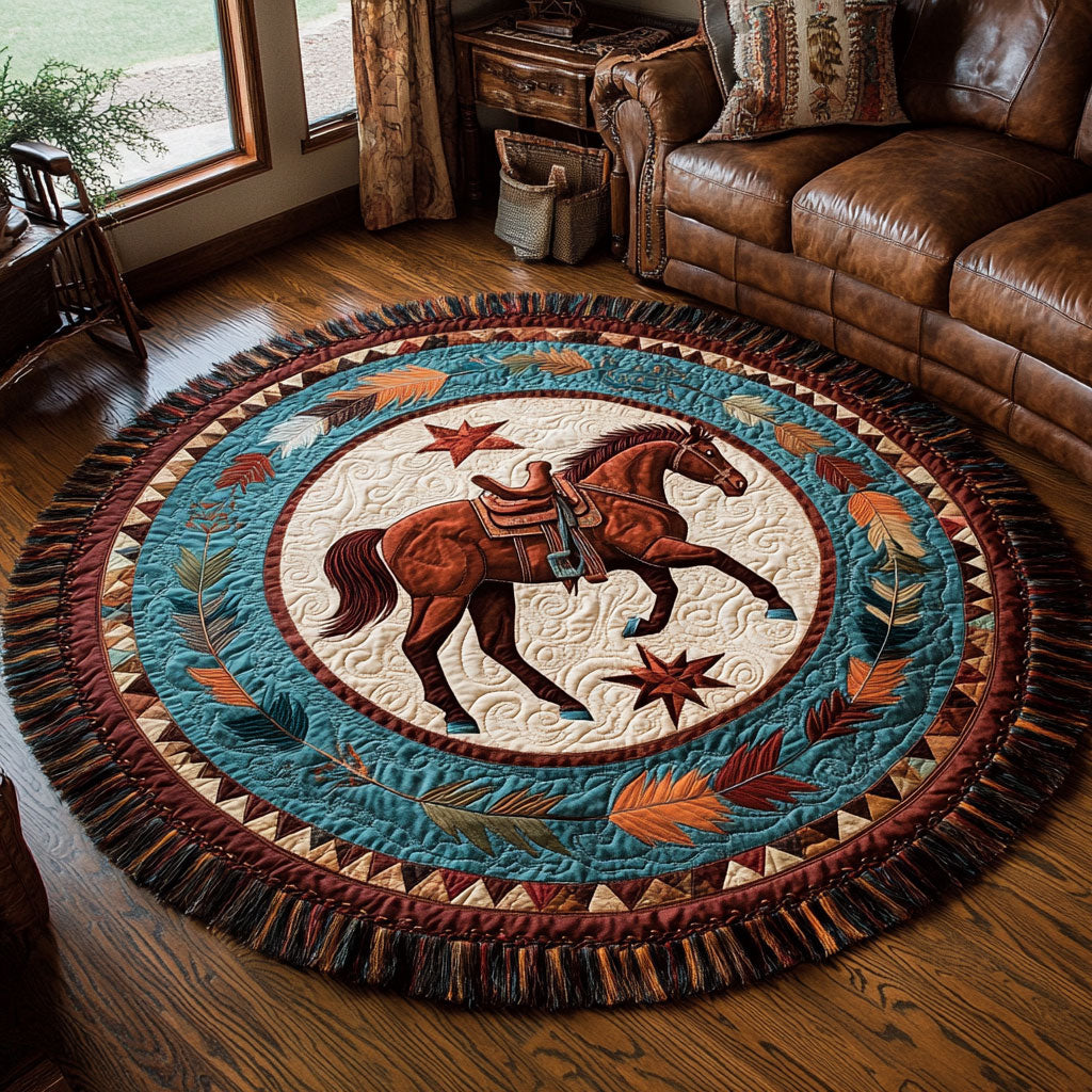 Galloper WY2203076CL Quilted Round Mat