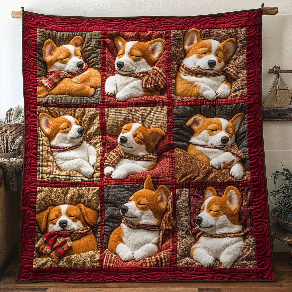Corgi Cuddle WN1207008CL Quilt