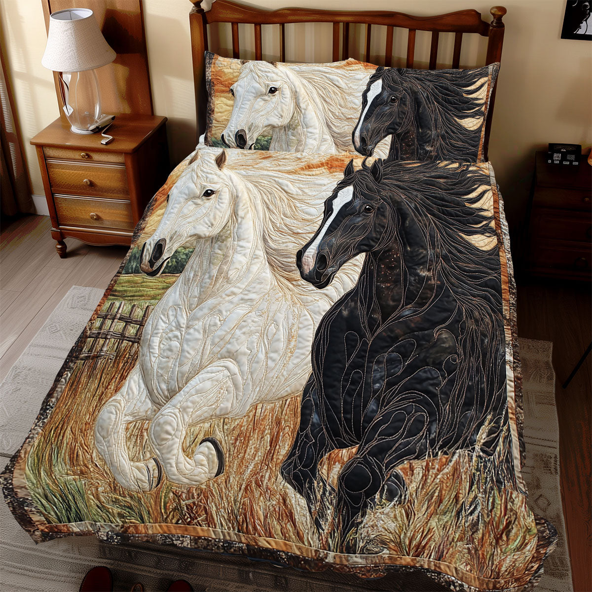 Running Horses WU2612005CL Duvet Cover Set