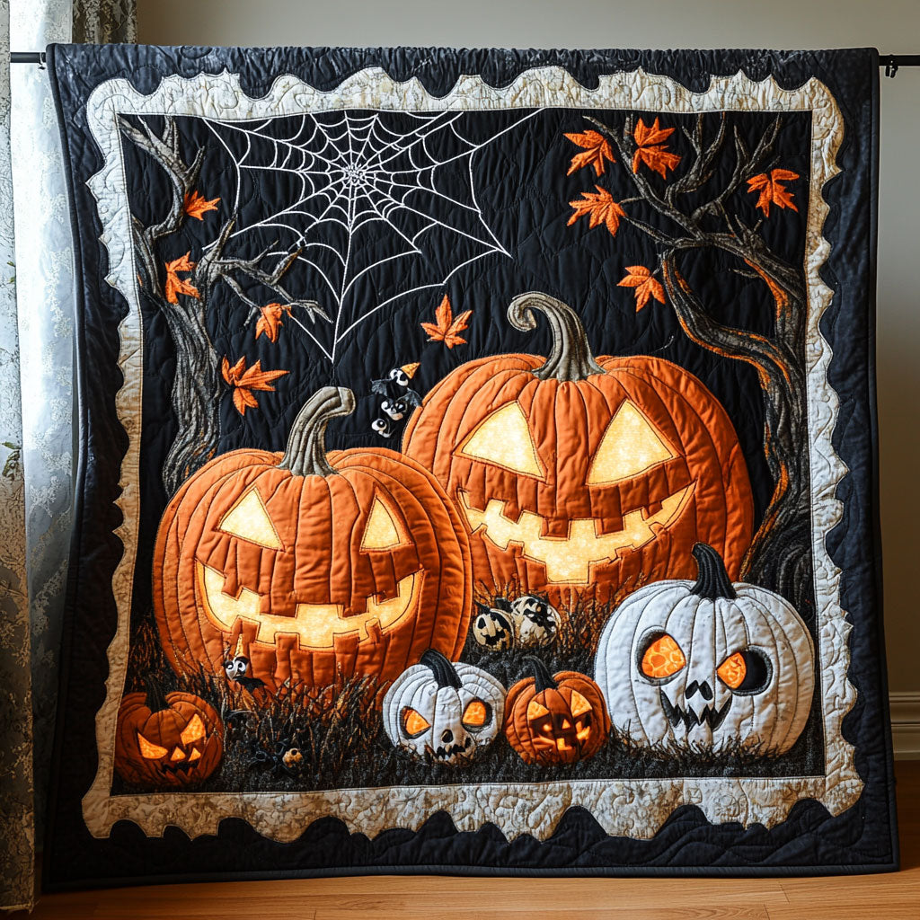 Pumpkin Spiderweb WY1508090CL Quilt