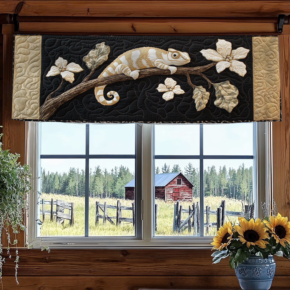 Chameleon Bloom WY1505042CL Quilted Valance