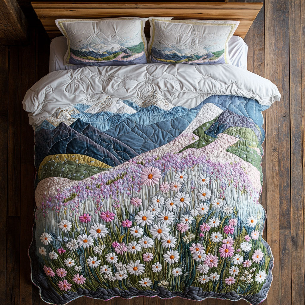 Daisy Flower Hill WY1207010CL Duvet Cover Set