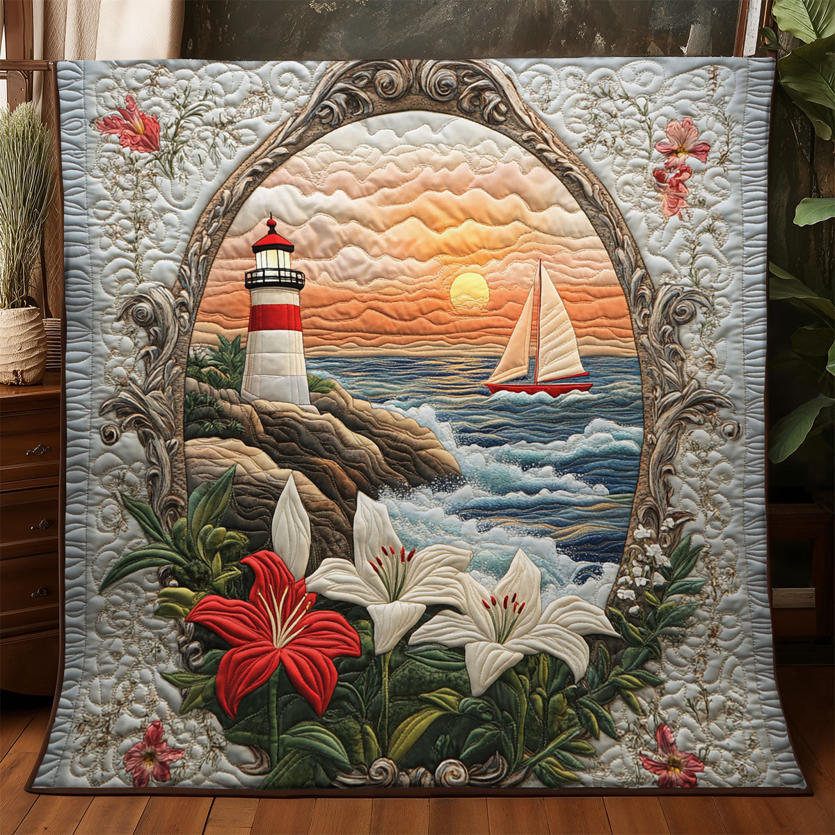 Lily Lighthouse WX0406028CL Quilt