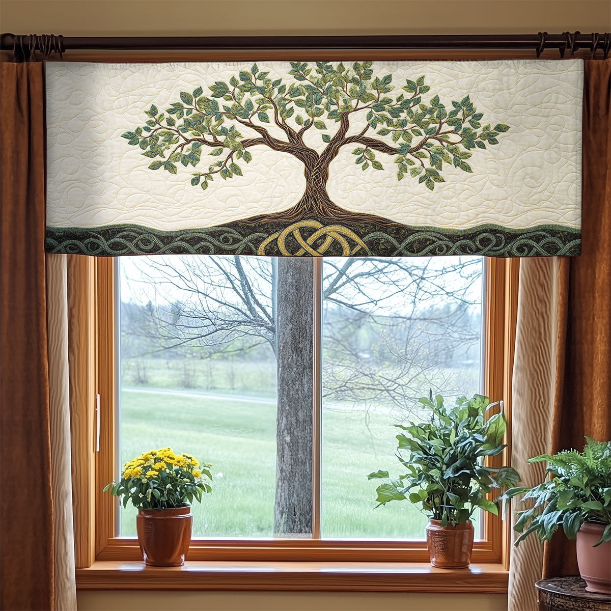 Celtic Tree Of Life WX2203141CL Quilted Valance