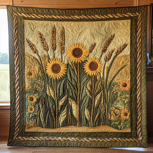 Sunflowers And Cattail CP0506027CL Quilt