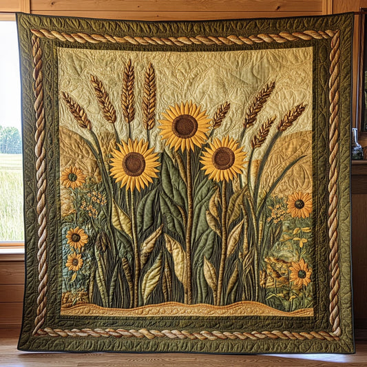 Sunflowers And Cattail CP0506027CL Quilt