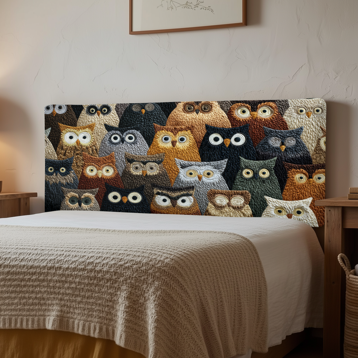 Owl Lovers XR2412008CL Quilted Headboard Slipcover