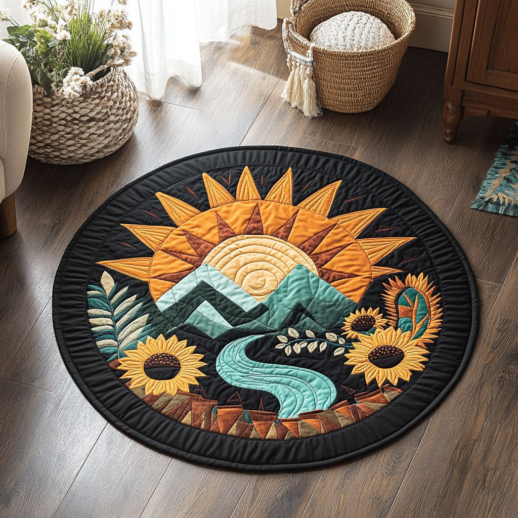 Wild Sunscape WY2907085CL Quilted Round Mat