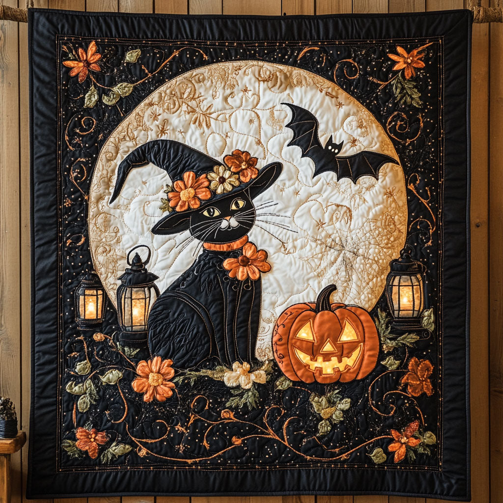 Glowing Cat Night WN0708044CL Quilt