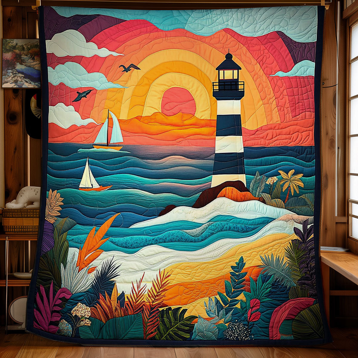 Sunset Beach WY2103060CL Quilt
