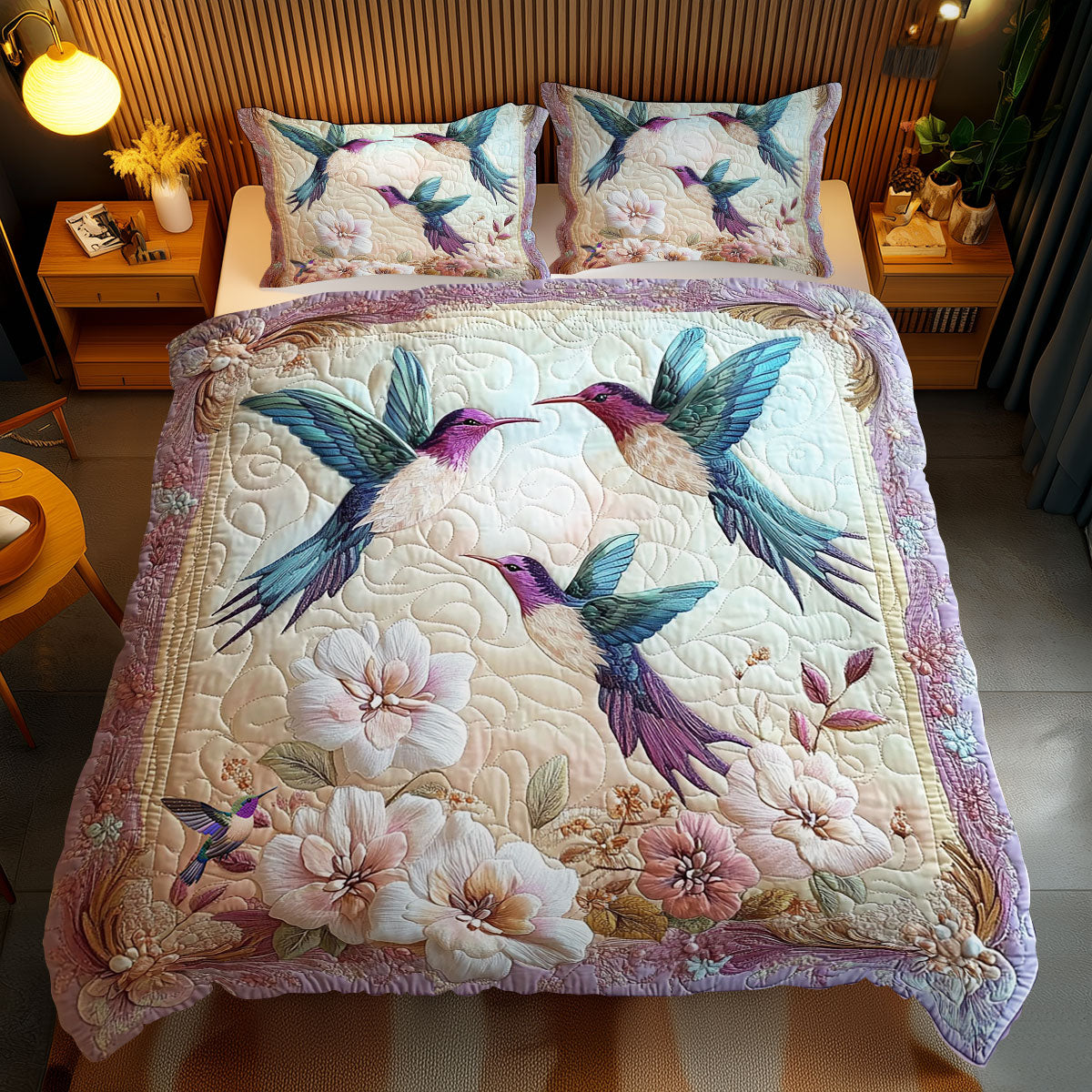 Hummingbird In Garden WY2712105CL Duvet Cover Set