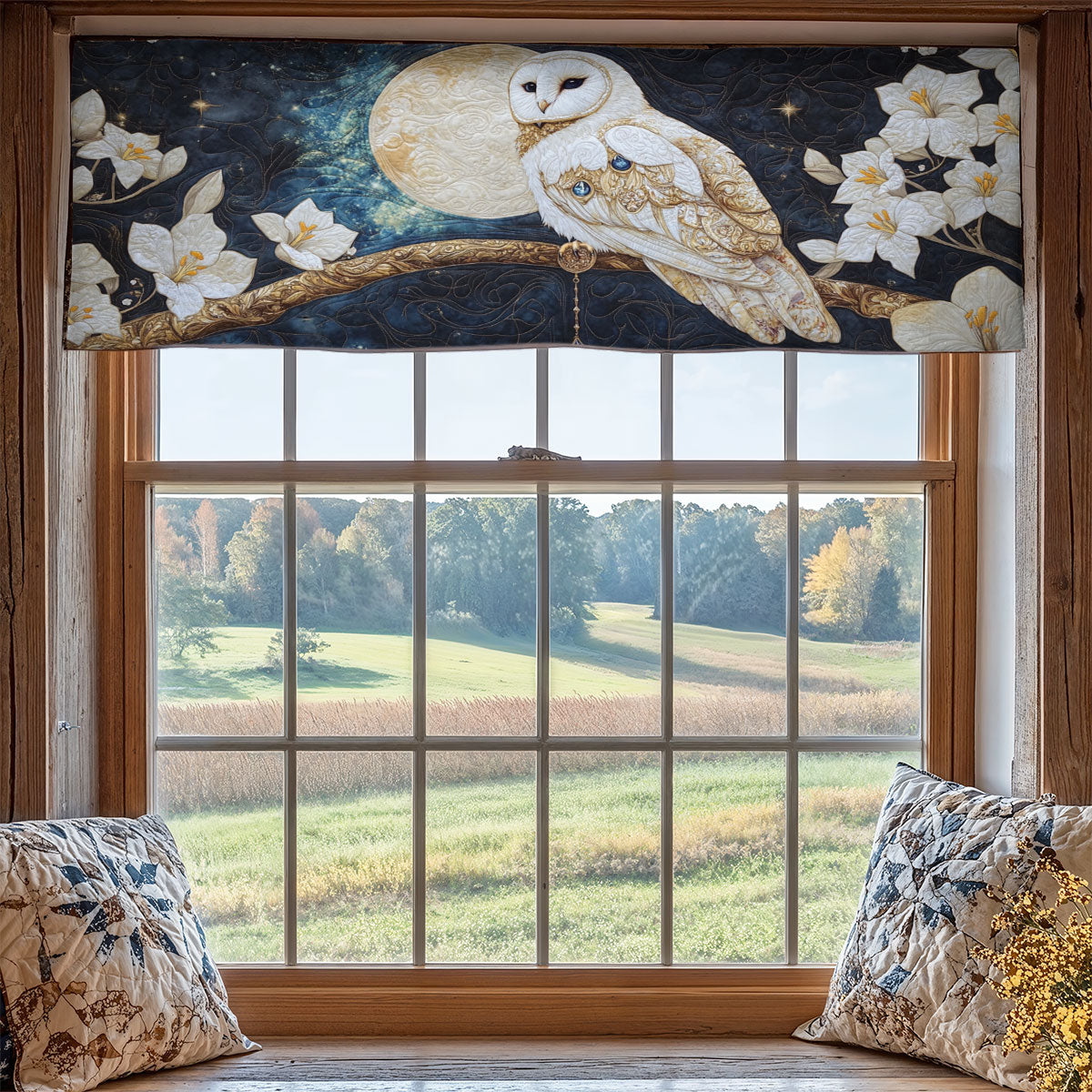 Majestic Owl WX2205040CL Quilted Valance