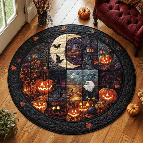 Halloween Harvest Moon WY2608065CL Quilted Round Mat