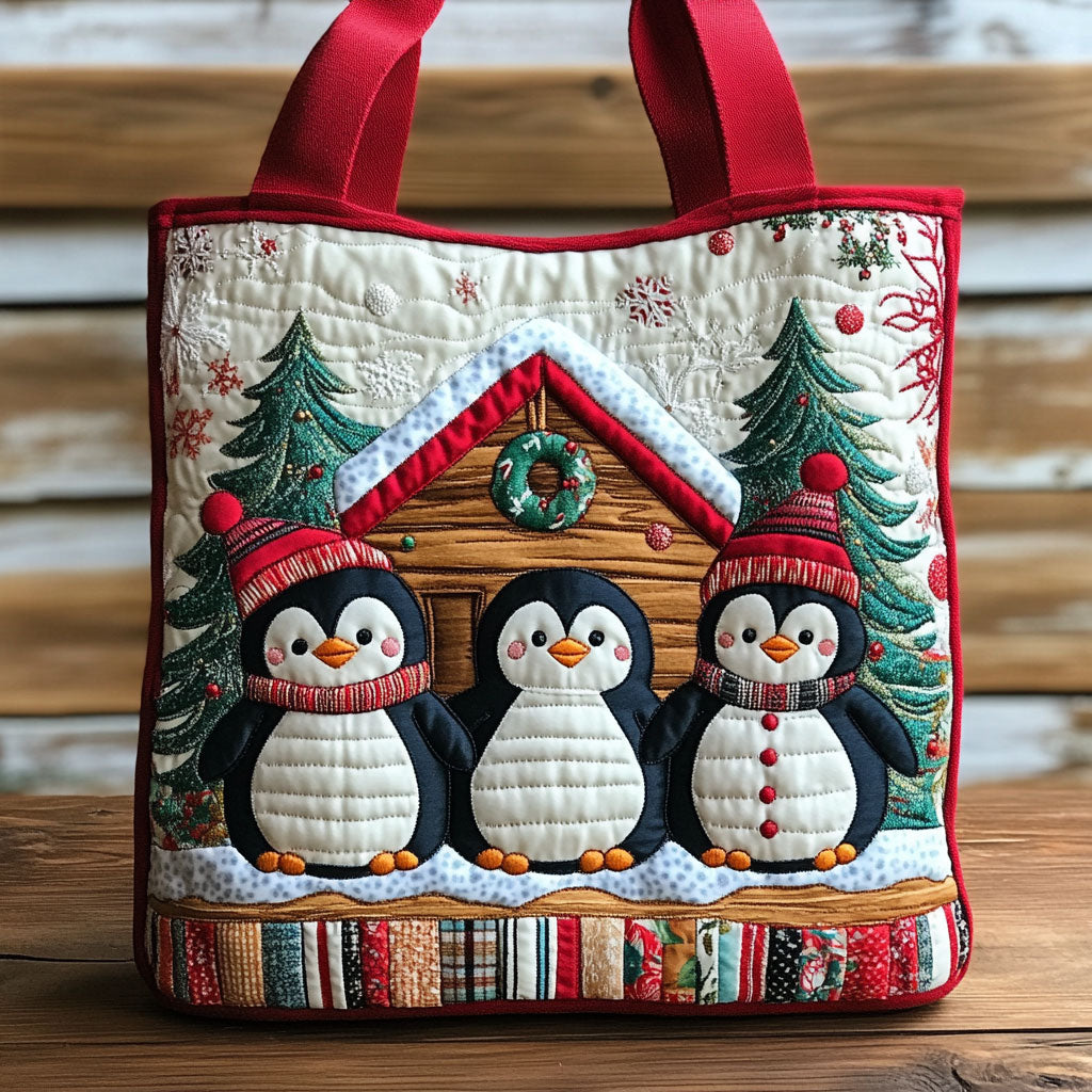 Christmas Penguin CW1511027CL Quilted Tote Bag