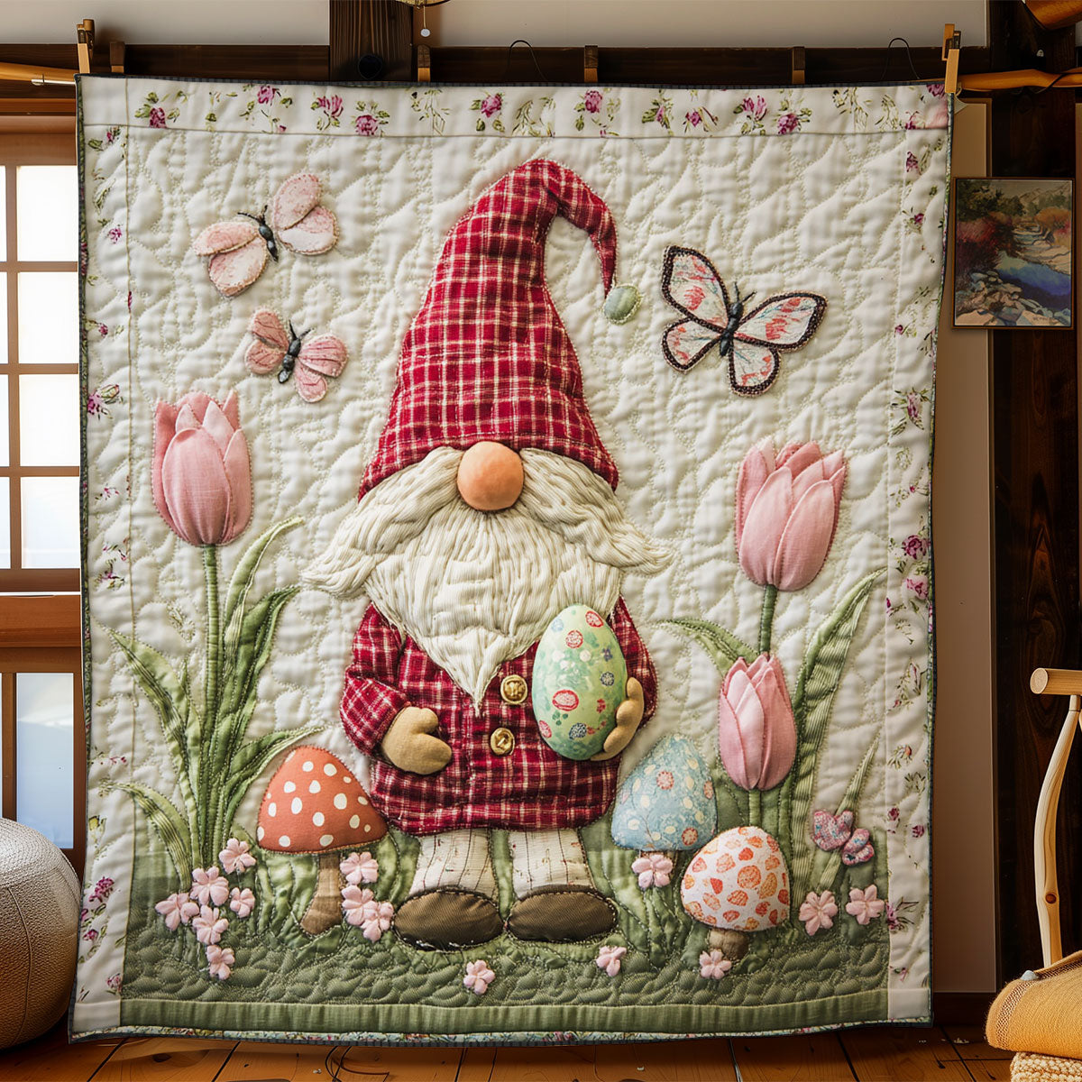 Pink Gnome WY1302038CL Quilt
