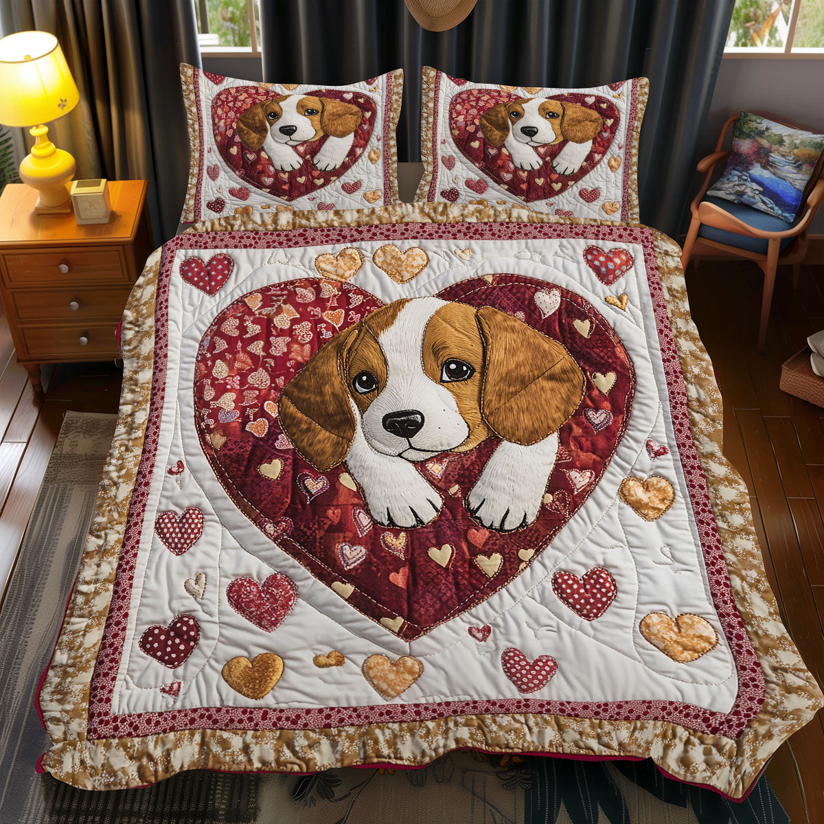 Beagle Valentine WX2712059CL Duvet Cover Set
