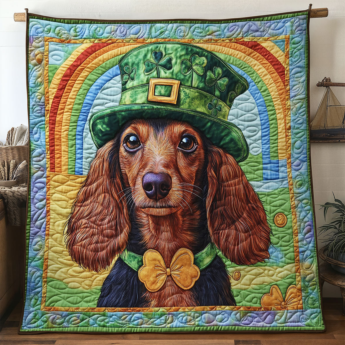 Dachshund Dapper Day WN0907024CL Quilt