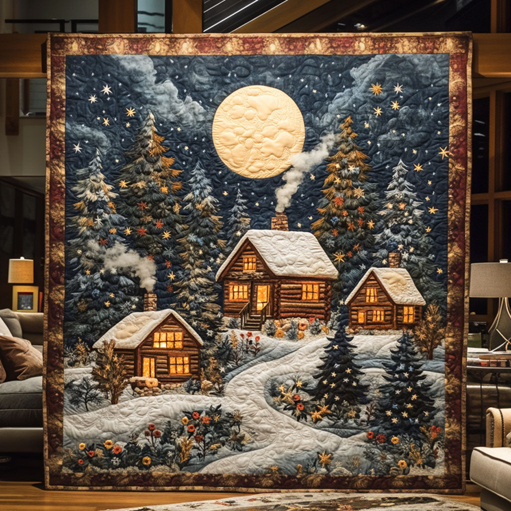Santa’s Forest Cabin WN0110047CL Quilt