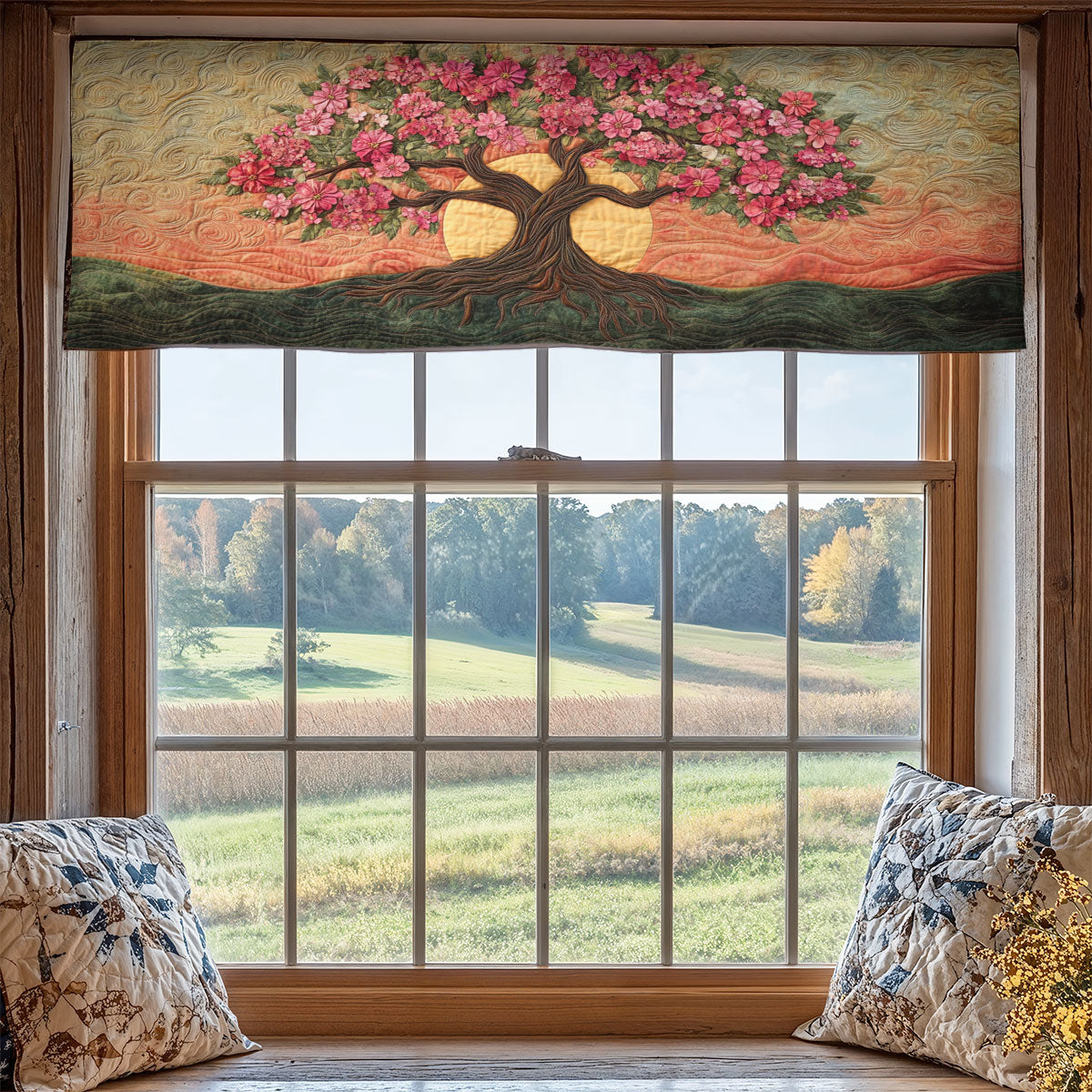 Flower Tree WX1705012CL Quilted Valance