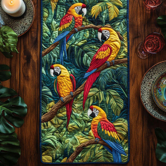 Tropical Parrot CW0506047CL Quilted Table Runner