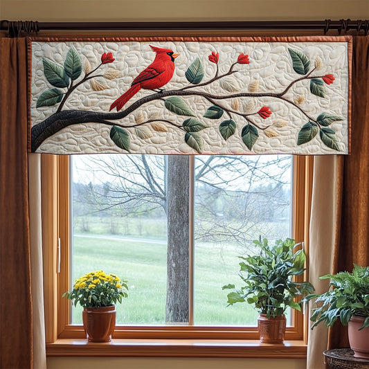 Red Cardinal WJ0605017CL Quilted Valance