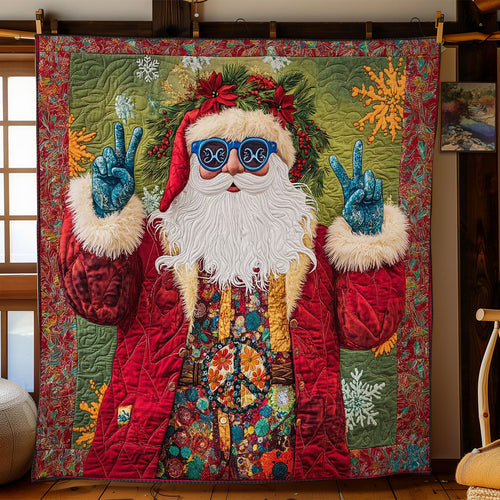 Groovy Peace Santa WN1712044CL Quilt