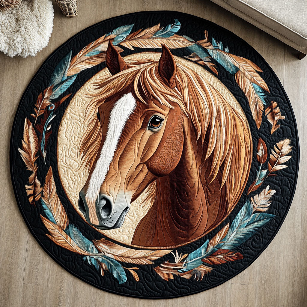 Spirit Horse WX2804046CL Quilted Round Mat