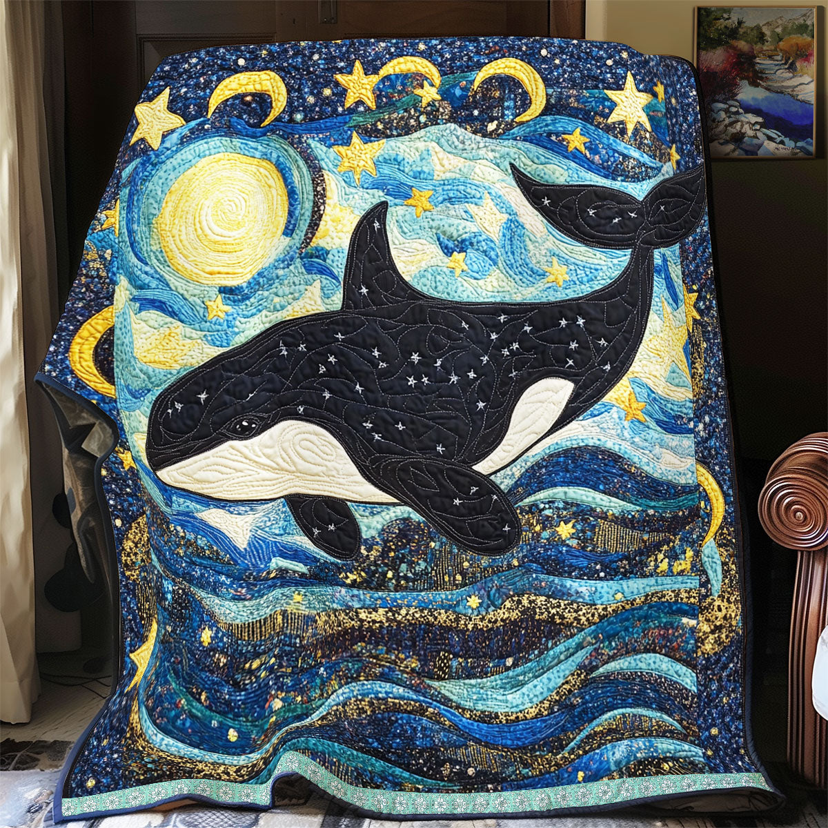 Whale Starry Night WX2112045CL Quilt