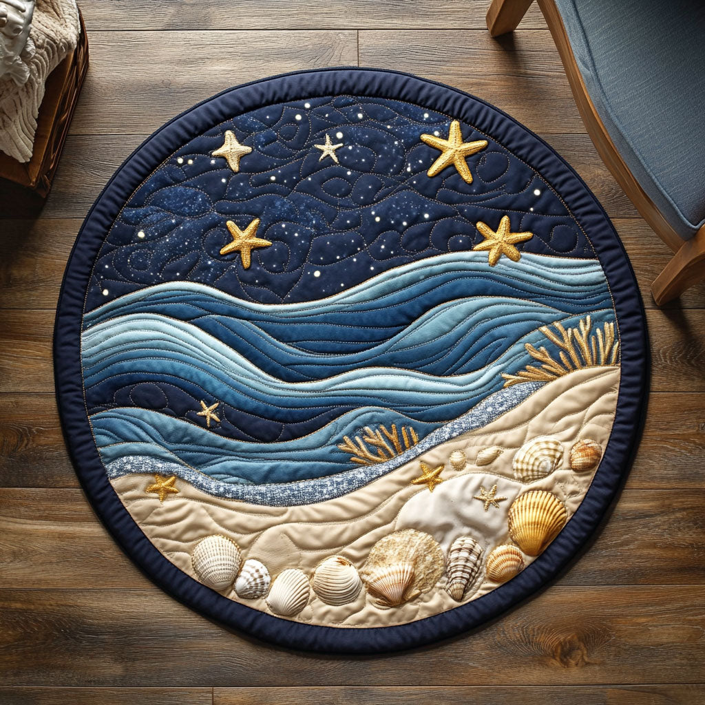 Sea Night WX2805041CL Quilted Round Mat