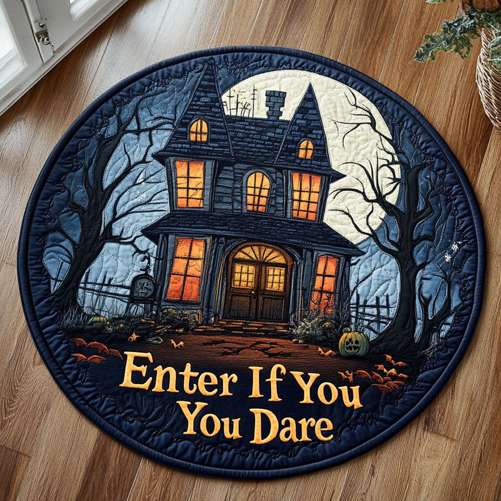 Enter If You Dare CP3006041CL Quilted Round Mat