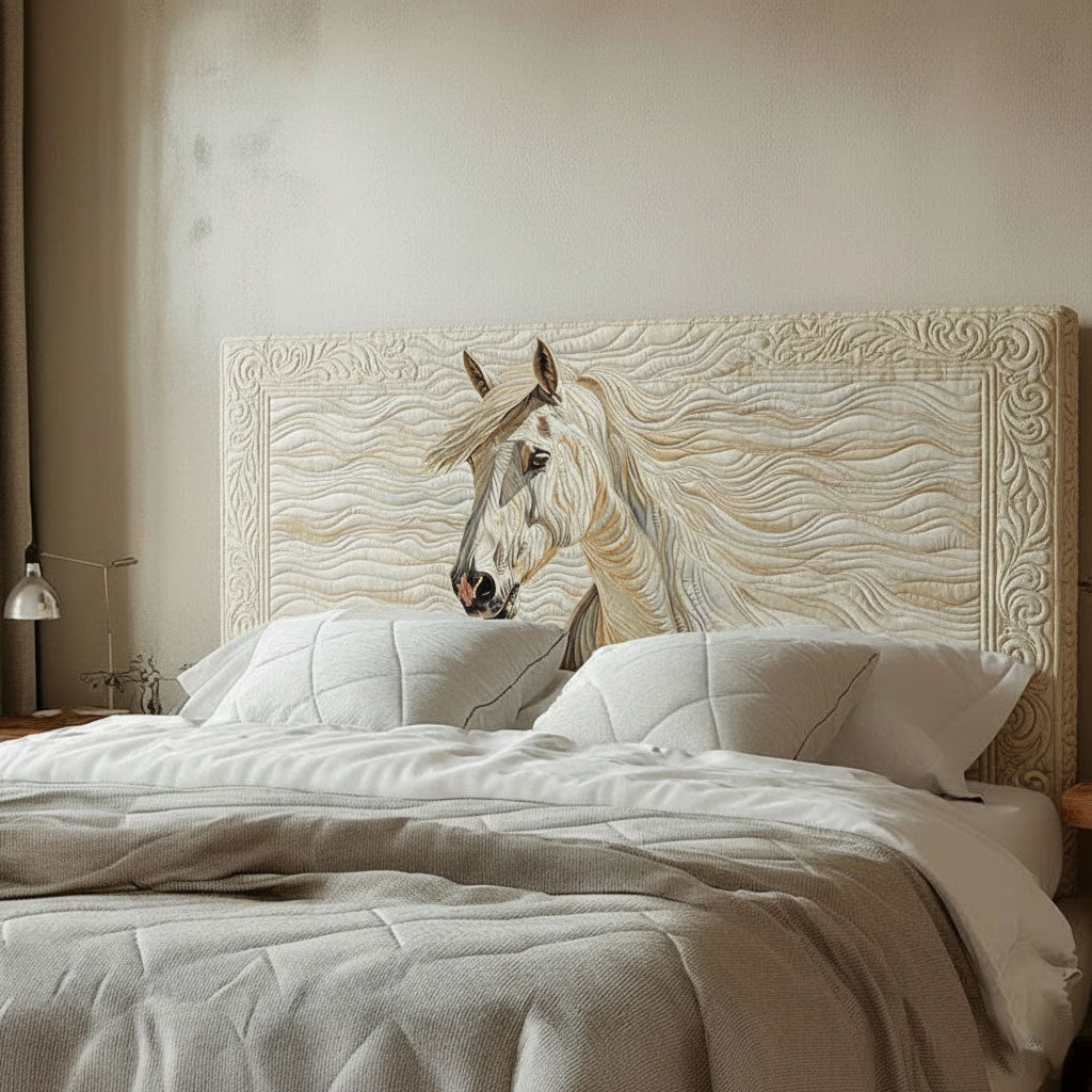 White Horse WJ0912010CL Quilted Headboard Slipcover