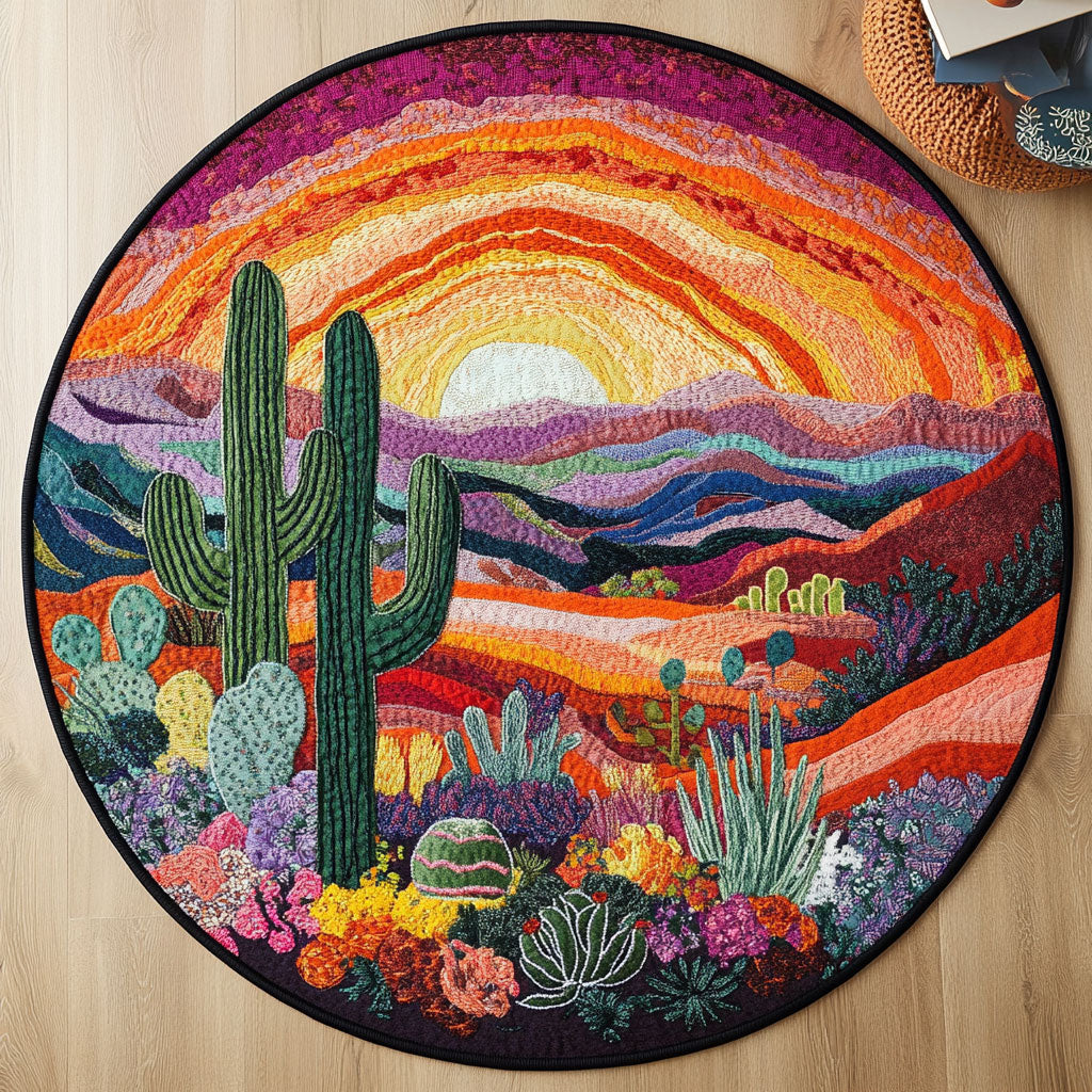 Cactus WX2003120CL Quilted Round Mat