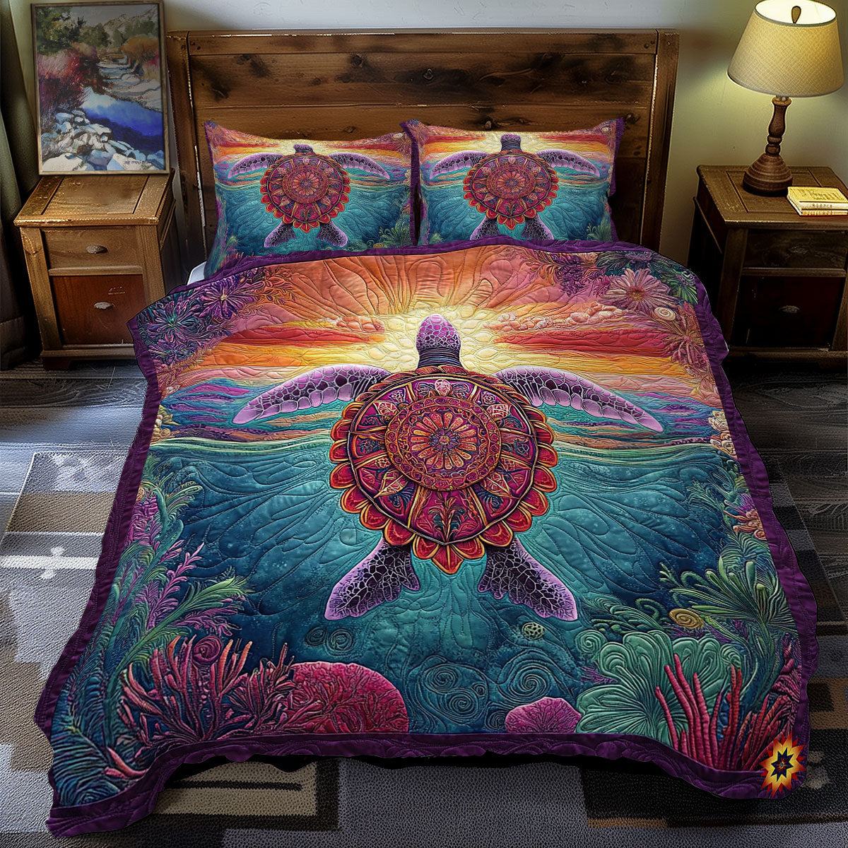 Mystic Turtle WY1312051CL Duvet Cover Set