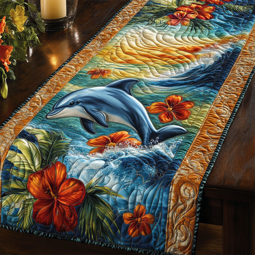 Beneath the Blue CM2605030CL Quilted Table Runner