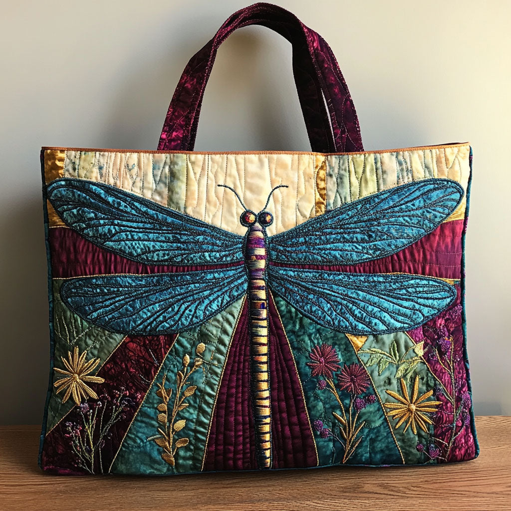 Radiant Dragonfly CW2909020CL Quilted Tote Bag