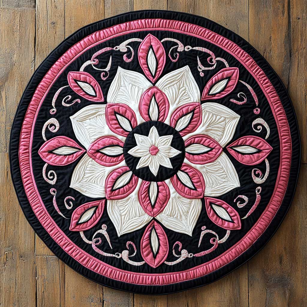 Chic Bloom WN2904002CL Quilted Round Mat