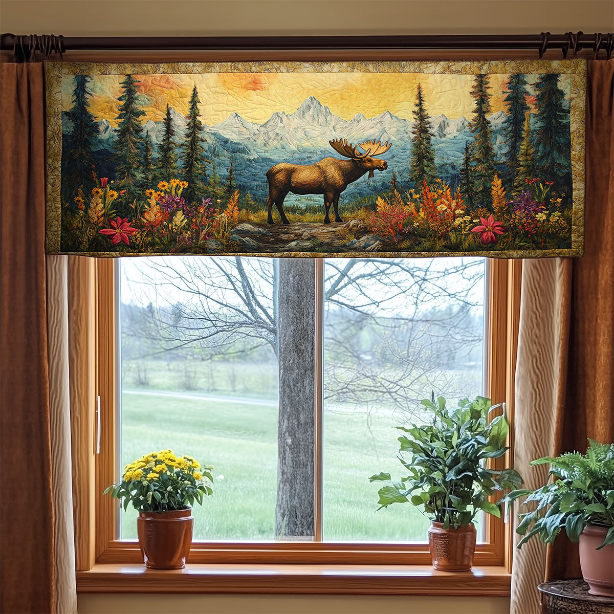 Forest Elk WY0905002CL Quilted Valance