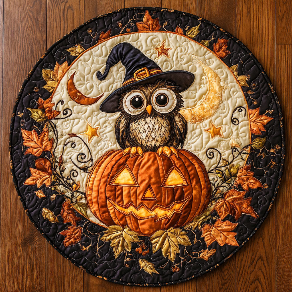 Moonlit Owl Hollow WN0708064CL Quilted Round Mat