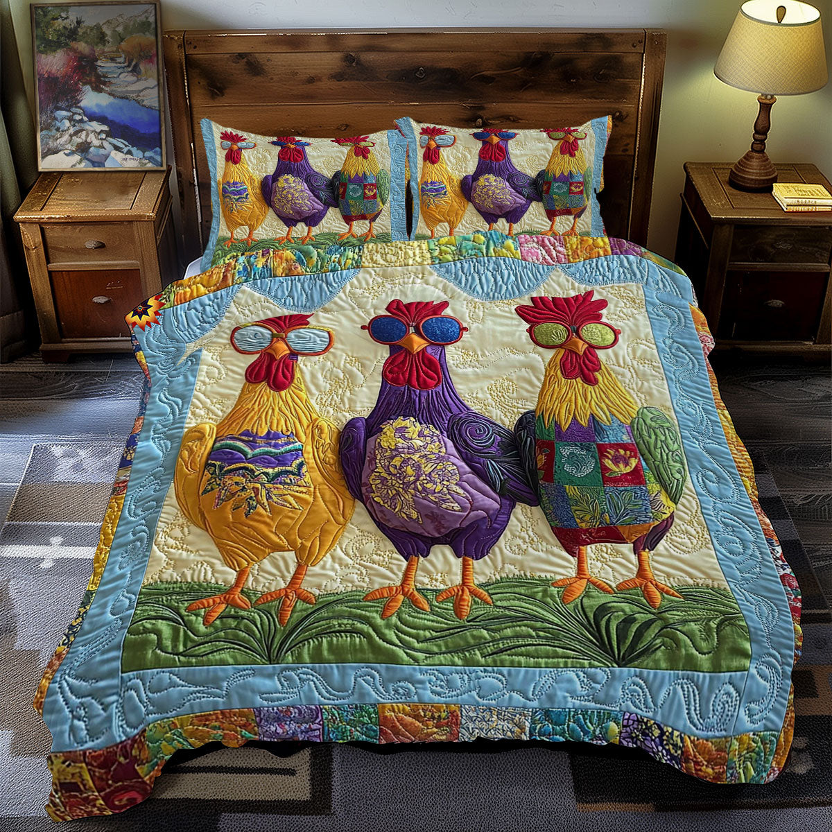 Sunglasses Rooster WY2412061CL Duvet Cover Set