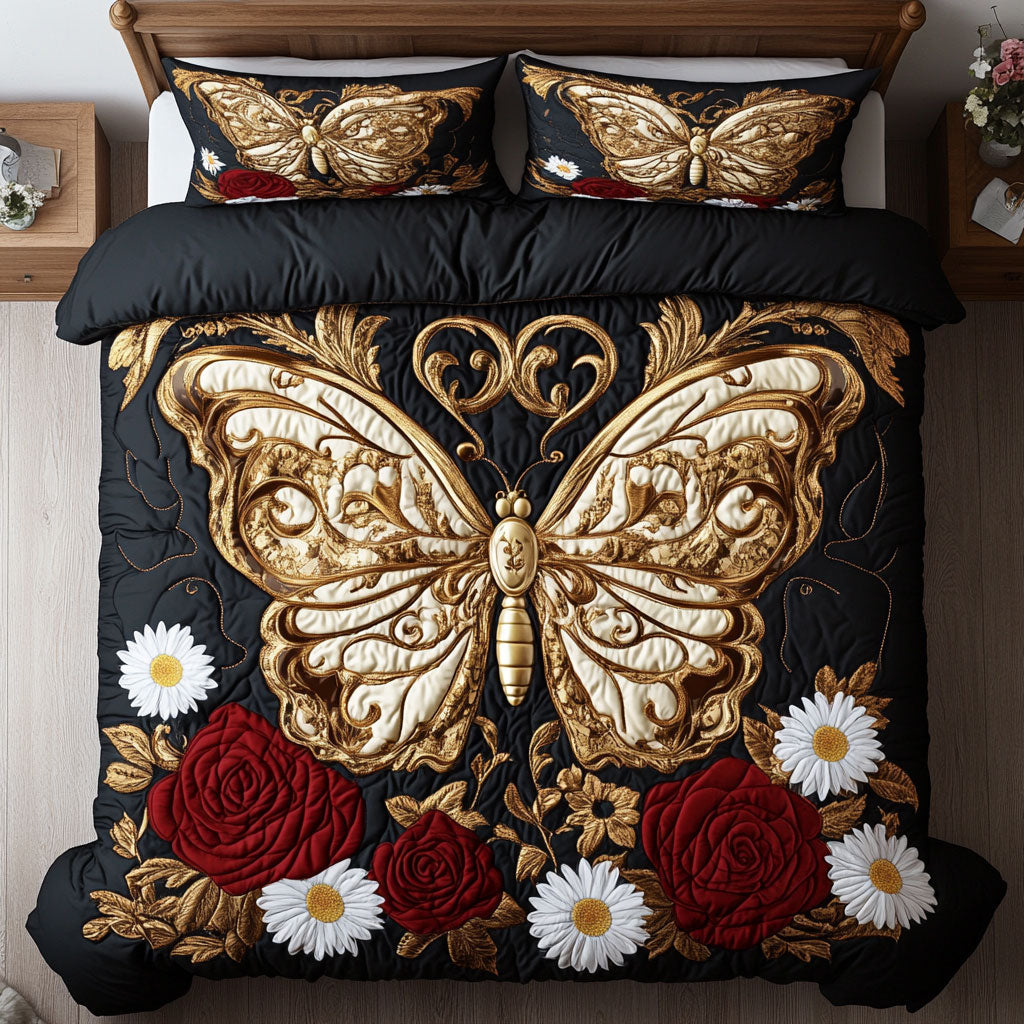Royal Gold Butterfly WY0602048CL Duvet Cover Set