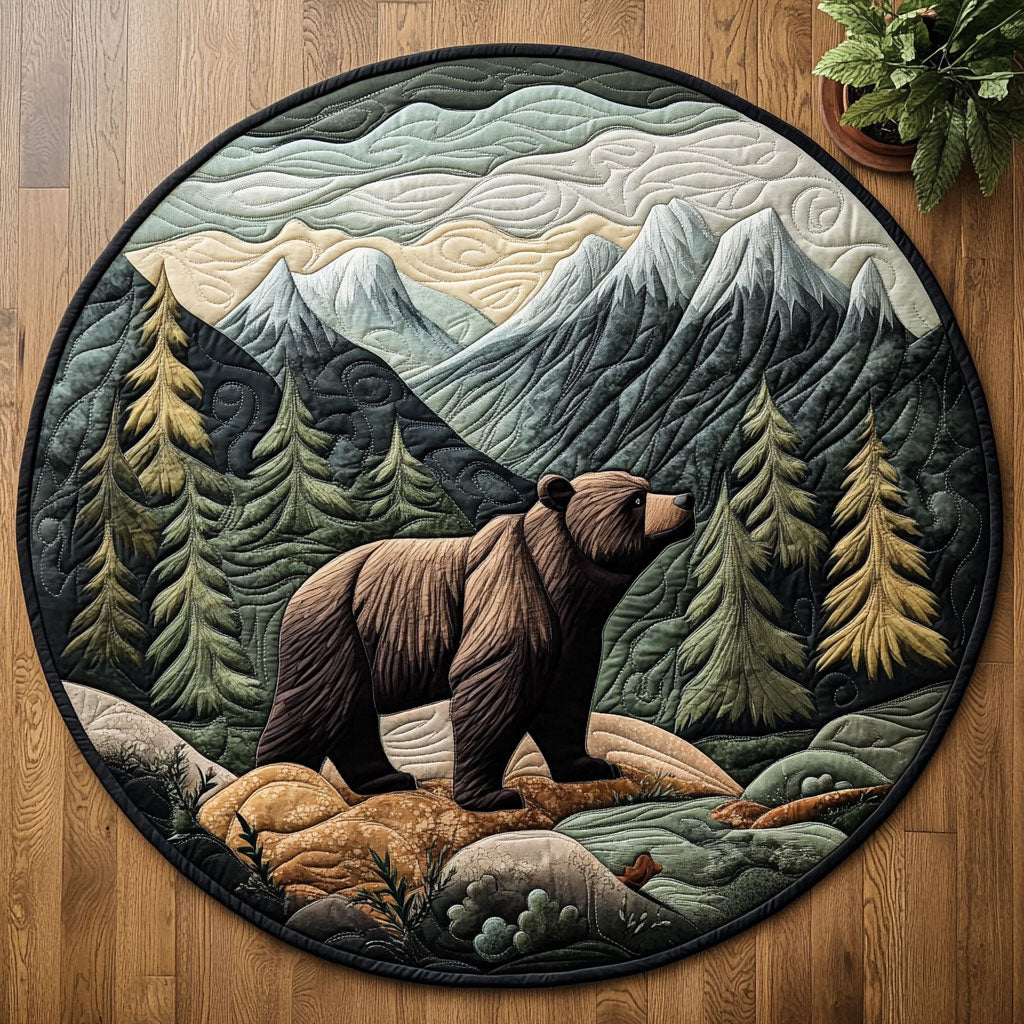 Mountain Bear CW1205094CL Quilted Round Mat