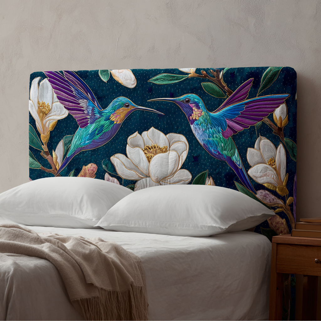 Galaxy Hummingbirds XR2312033CL Quilted Headboard Slipcover