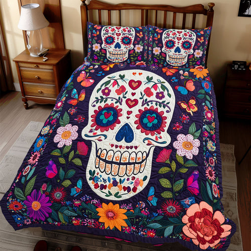 Skull Flower WX1612076CL Duvet Cover Set