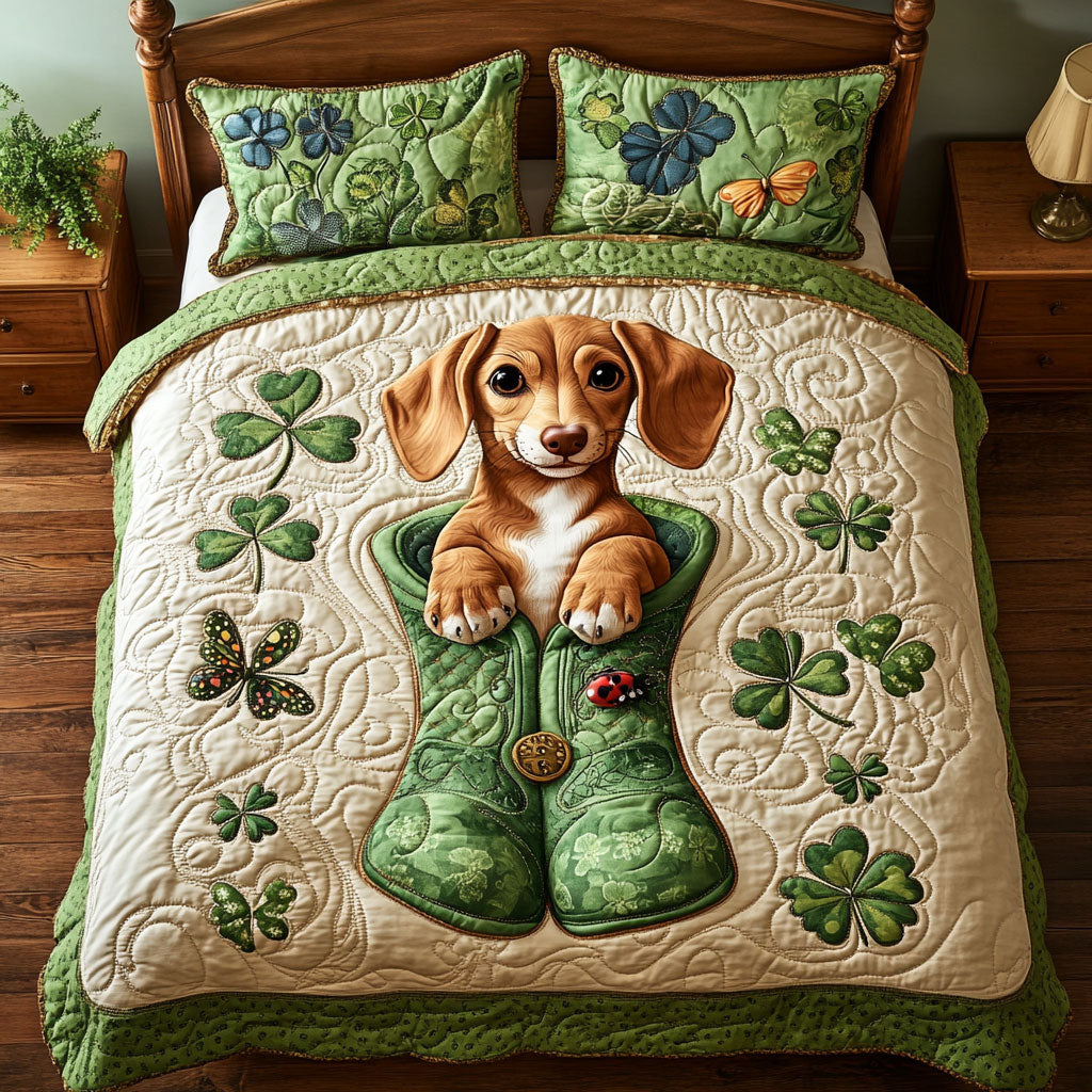 St Patrick Dachshund WY0902004CL Duvet Cover Set